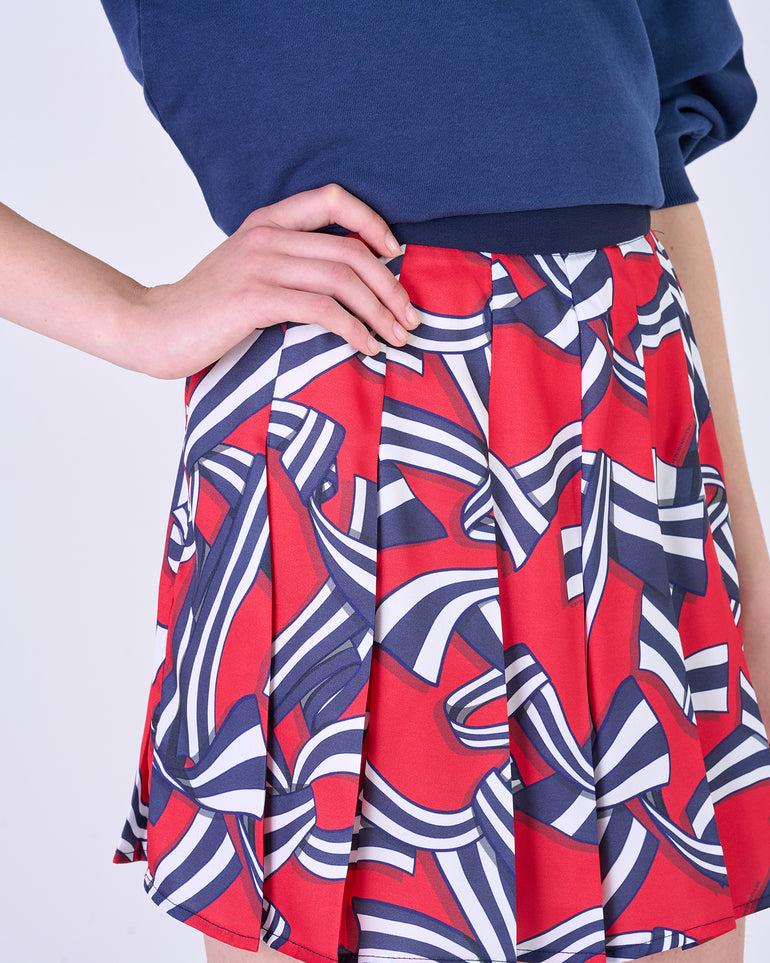 Silvian Heach Minigonna Con Pieghe A Fantasia