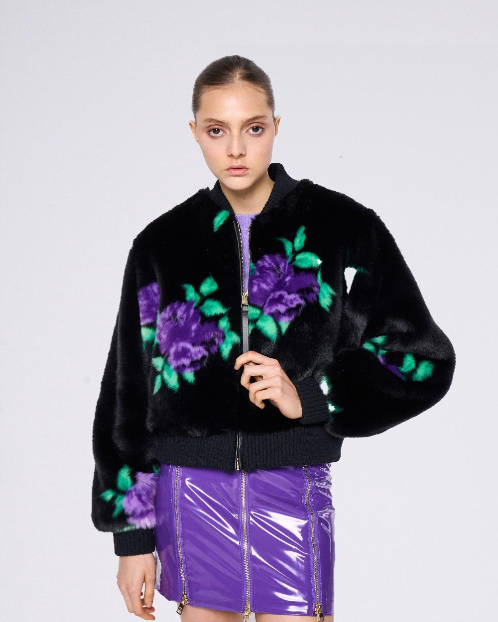 Silvian Heach Pelliccia Ecologica A Fiori