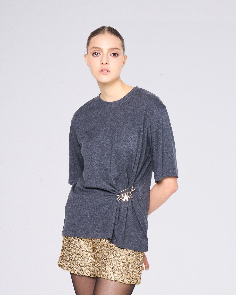 Silvian Heach T-shirt Con Spilla