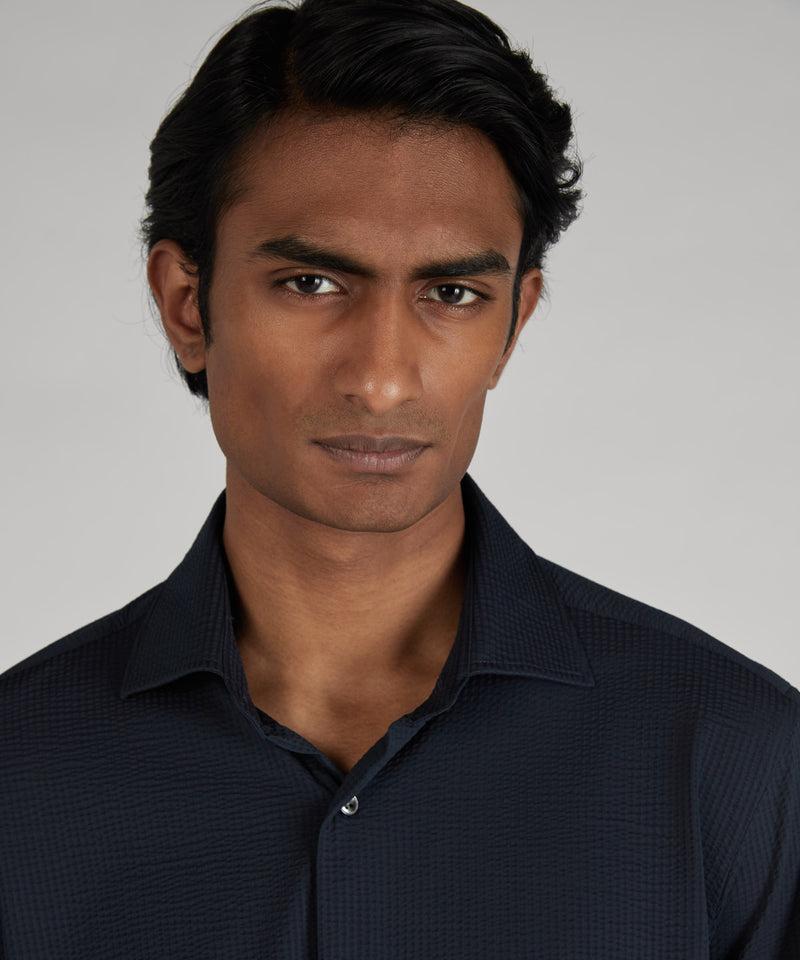 Slowear Camicia Slim Fit Wash & Wear In Jersey Tecnico