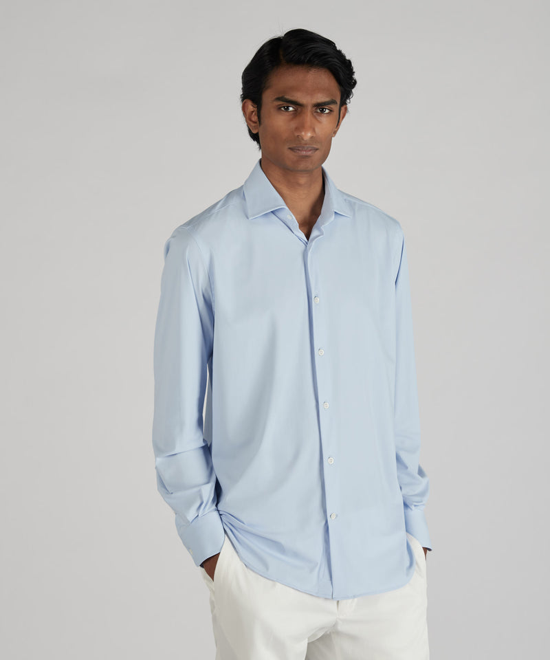 Slowear Camicia Slim Fit Wash & Wear In Jersey Tecnico