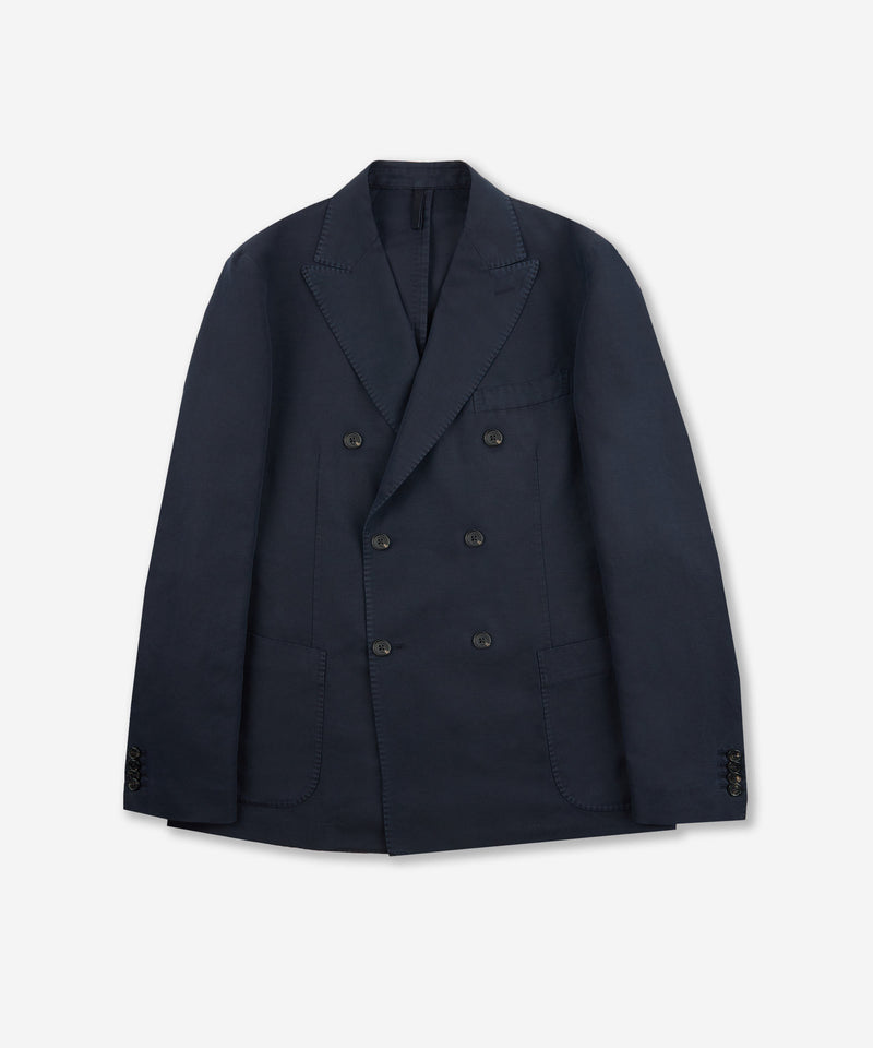 Slowear Giacca doppiopetto regular fit in chinolino