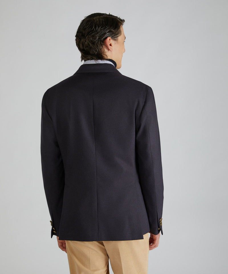 Slowear Giacca Doppiopetto Slim Fit In Flanella Di Lana E Cashmere