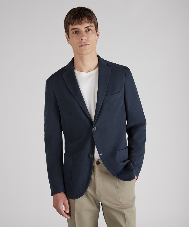 Slowear Giacca Slim Fit In Drill Di Cotone E Cashmere