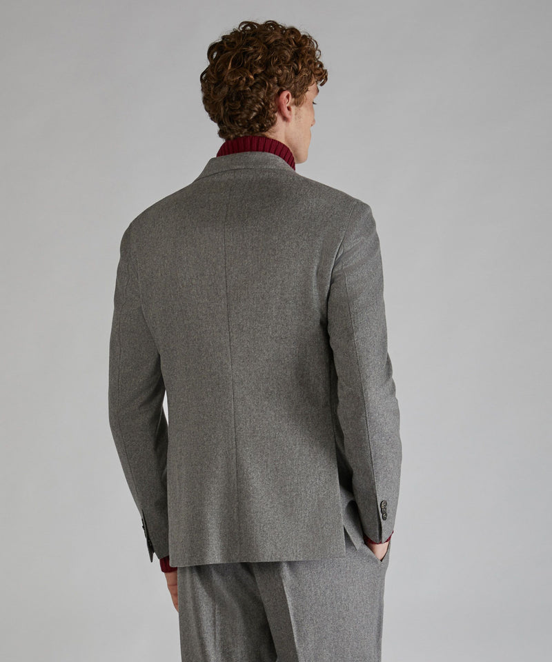 Slowear Giacca Slim Fit In Flanella Di Lana E Cashmere