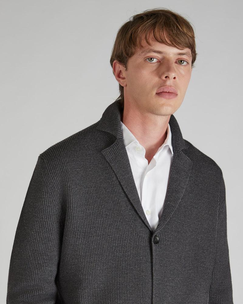 Slowear Giacca Slim Fit In Lana Merinos Certificata A Costa