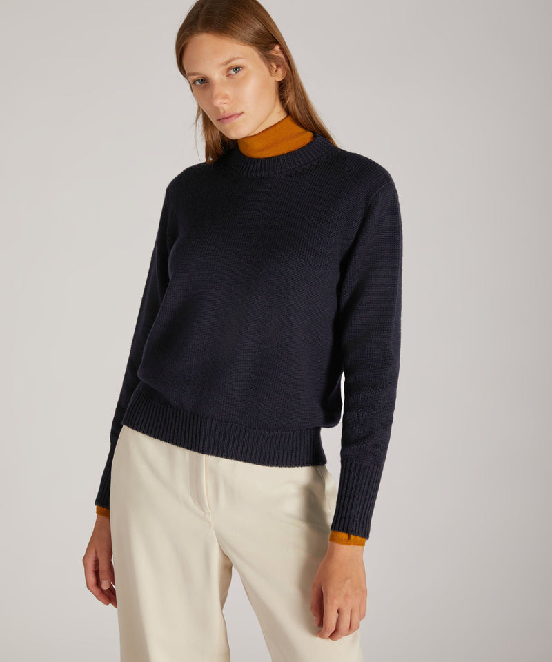 Slowear Girocollo Regular Fit In Lana Merinos Certificata