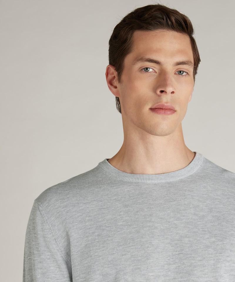 Slowear Girocollo Slim Fit In Cotone Crêpe Certificato