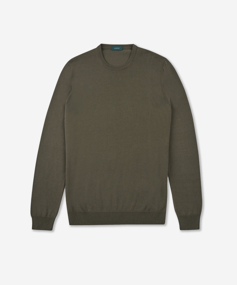 Slowear Girocollo slim fit in cotone crêpe certificato