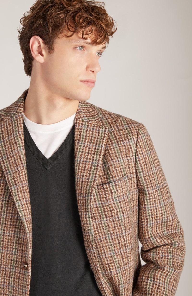 Slowear Maglia Scollo A V Slim Fit In Flexwool Certificato