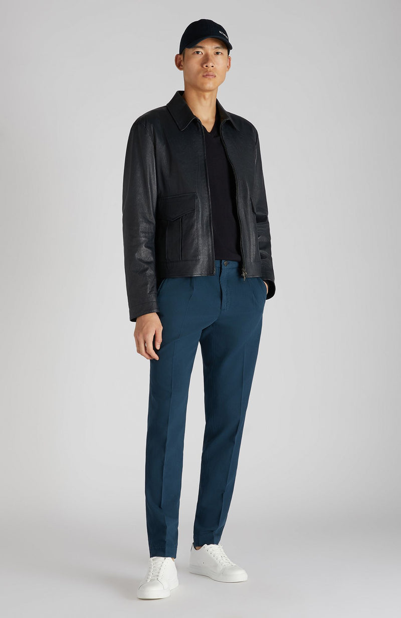 Slowear Maglia Scollo A V Slim Fit In Flexwool Certificato