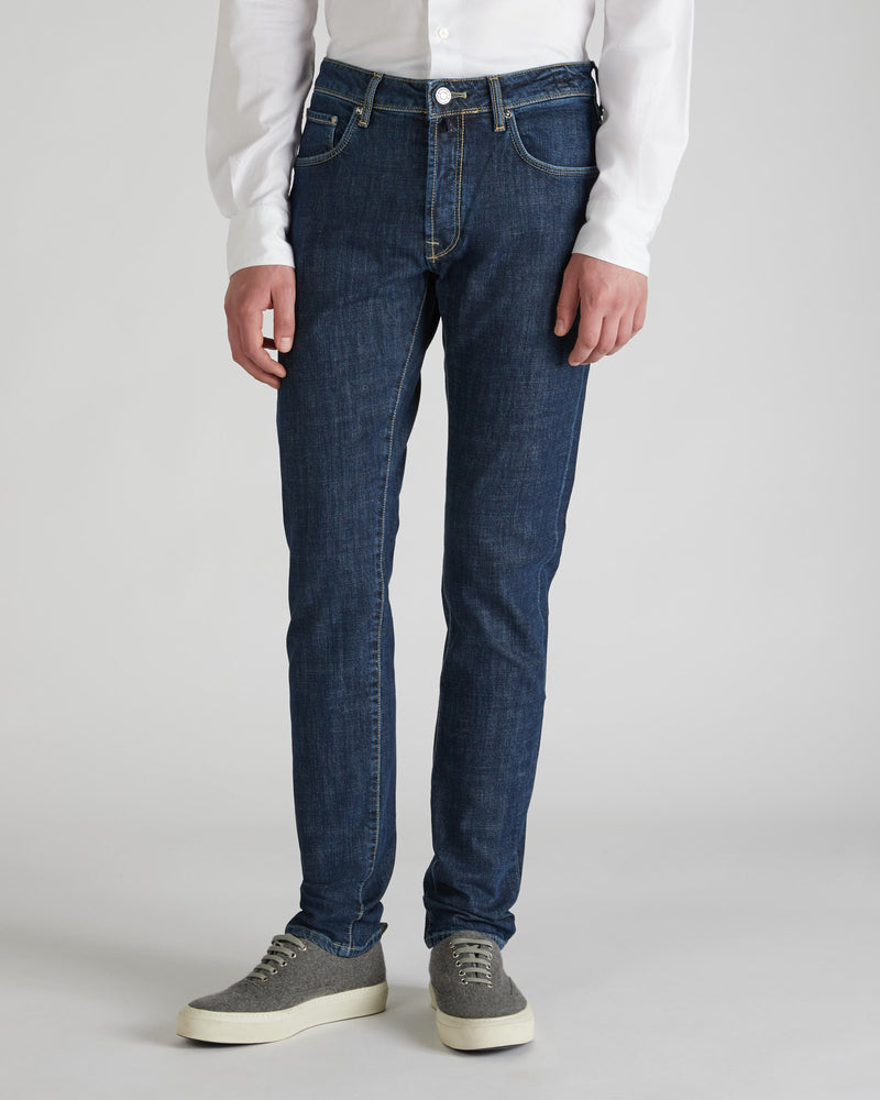 Slowear Pantalone Cinque Tasche Slim Fit In Denim Stretch