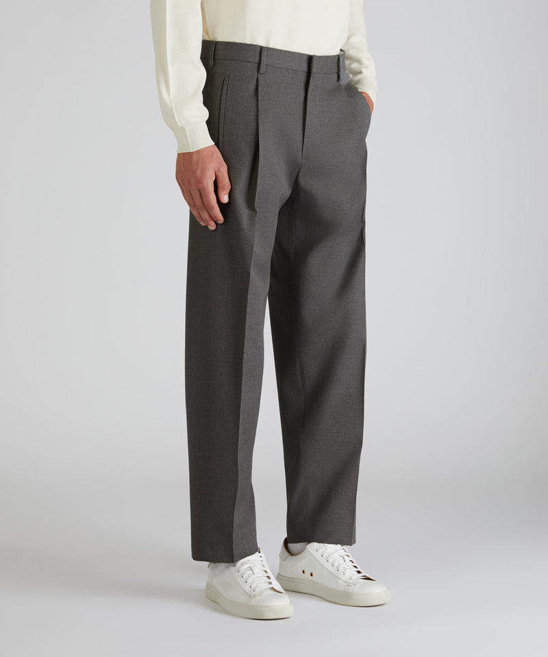 Slowear Pantalone Seamless Fit In Twill Di Cotone E Lana