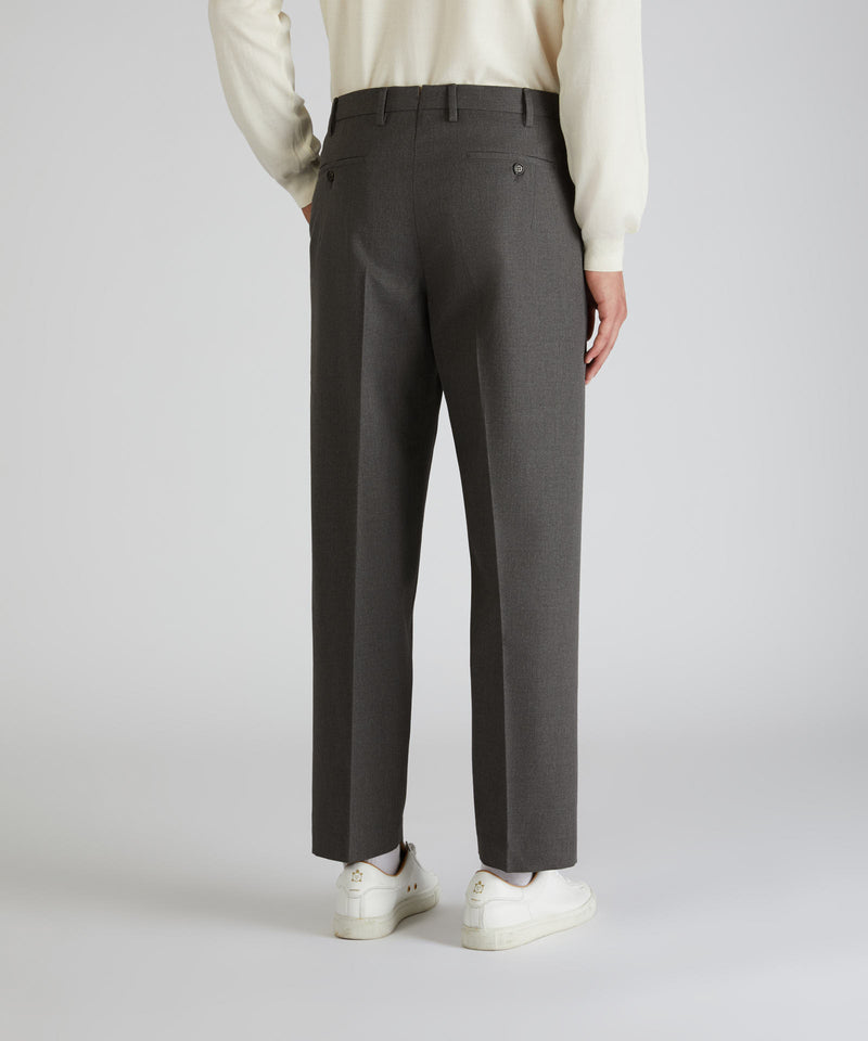 Slowear Pantalone Seamless Fit In Twill Di Cotone E Lana