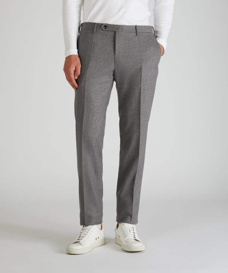 Slowear Pantalone Slim Fit In Flanella Di Lana E Cashmere