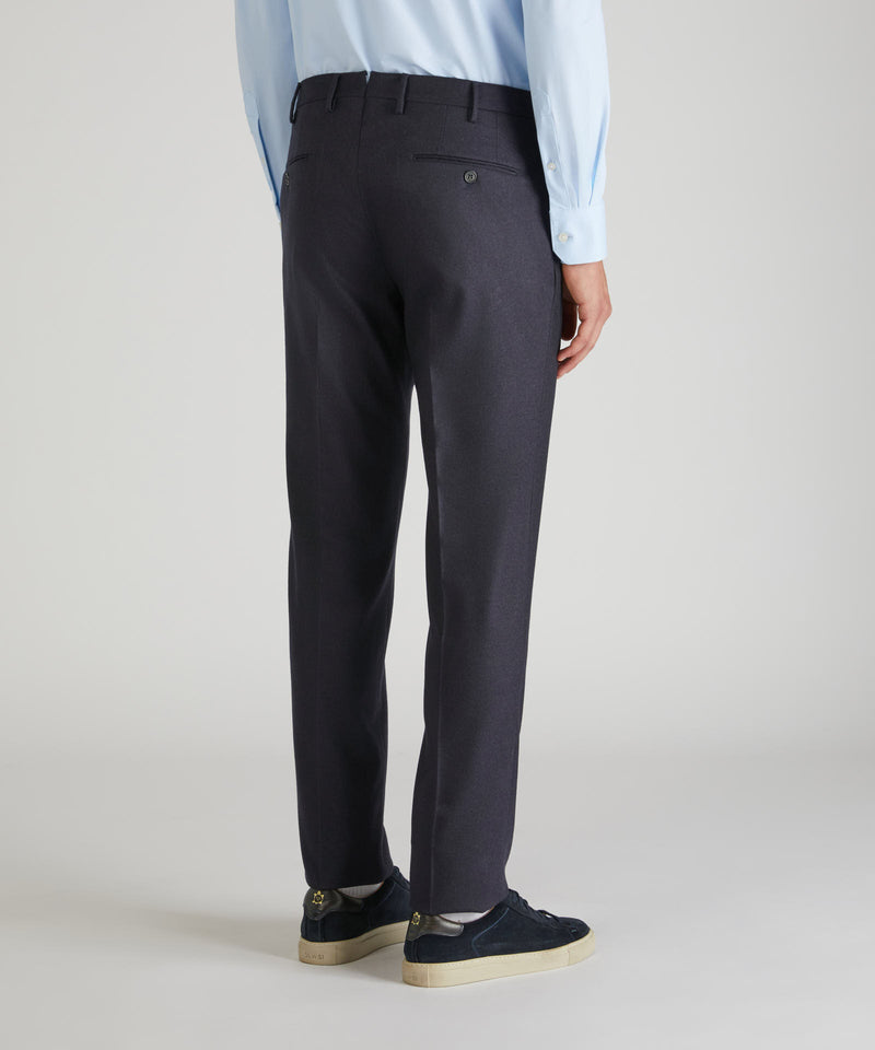 Slowear Pantalone Slim Fit In Flanella Di Lana E Cashmere