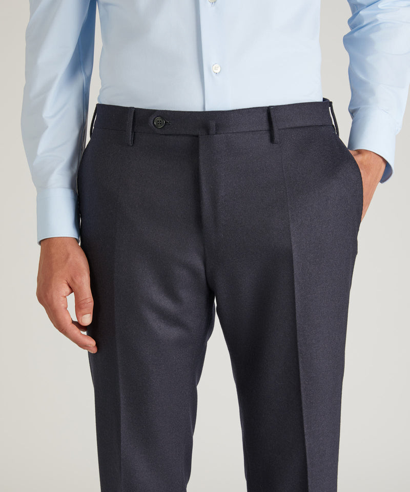 Slowear Pantalone Slim Fit In Flanella Di Lana E Cashmere