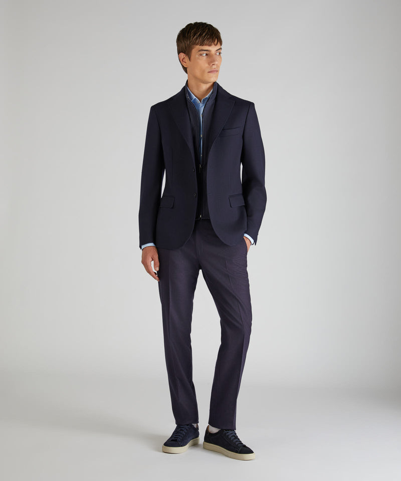 Slowear Pantalone Slim Fit In Flanella Di Lana E Cashmere