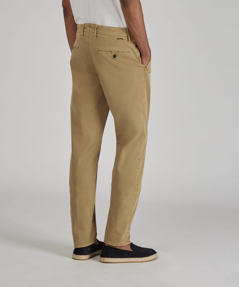 Slowear Pantalone Slim Fit In Gabardina Stretch Certificata