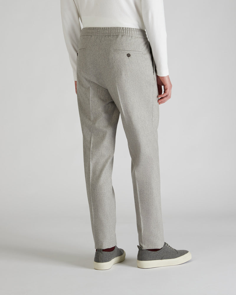 Slowear Pantalone Tapered Fit In Flanella Di Lana E Cashmere