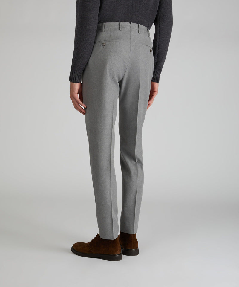 Slowear Pantalone Tapered Fit In Twill Di Cotone E Lana