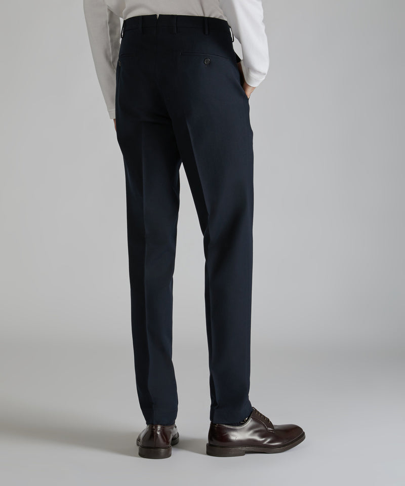 Slowear Pantalone Tapered Fit In Twill Di Cotone E Lana