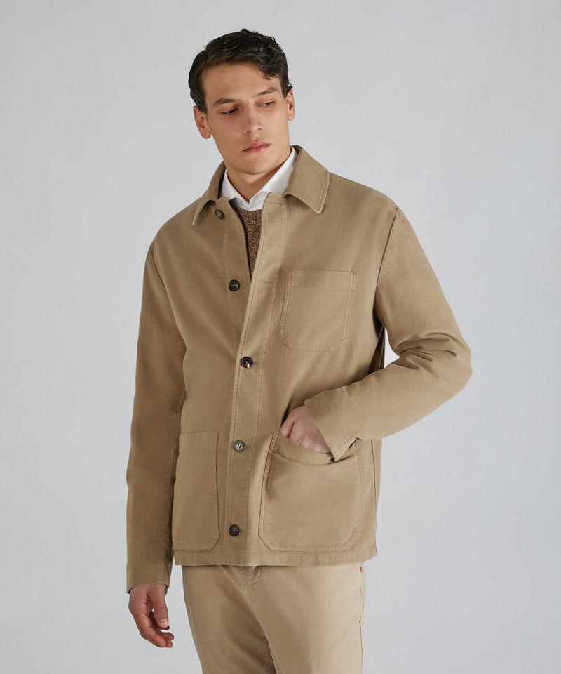 Slowear Blusa Regular Fit In Moleskin