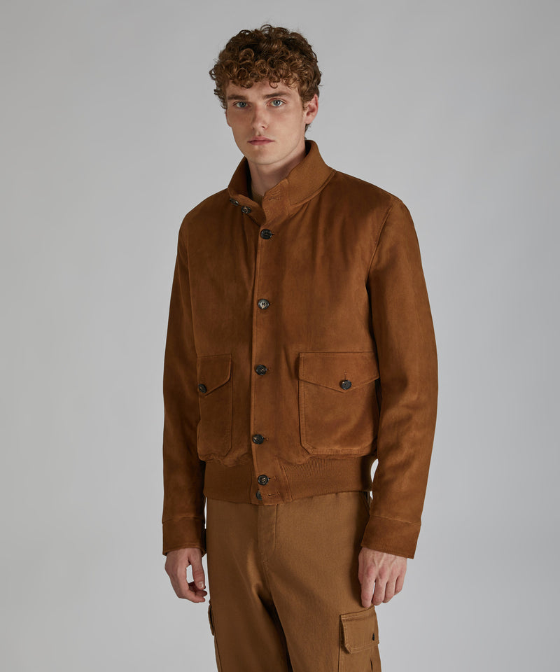 Slowear Bomber In Pelle Scamosciata