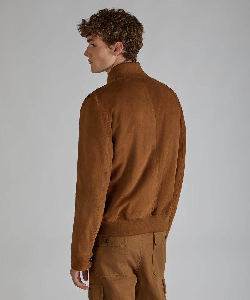 Slowear Bomber In Pelle Scamosciata