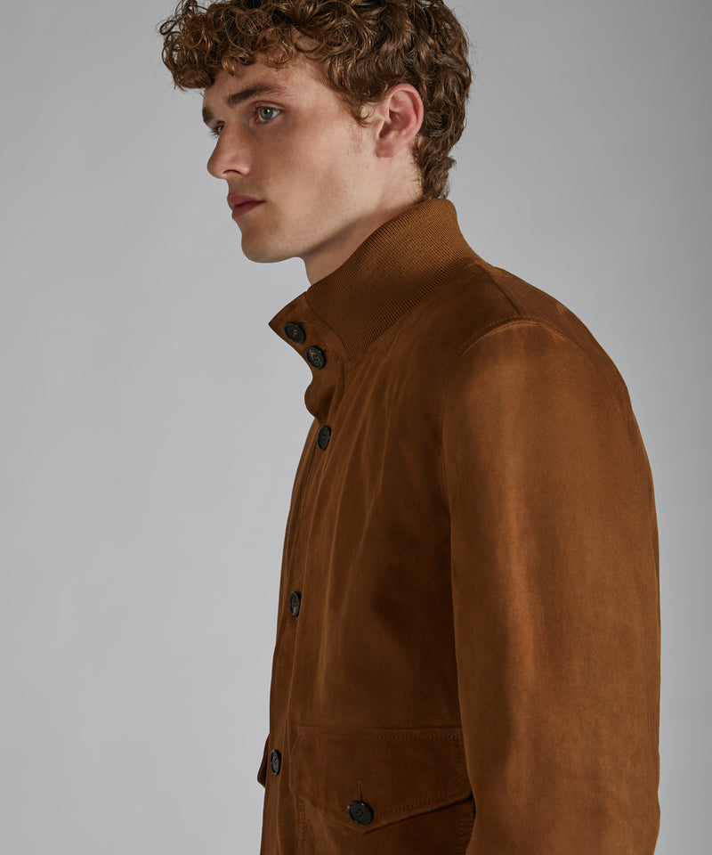 Slowear Bomber In Pelle Scamosciata