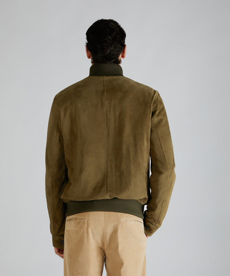 Slowear Bomber In Pelle Scamosciata