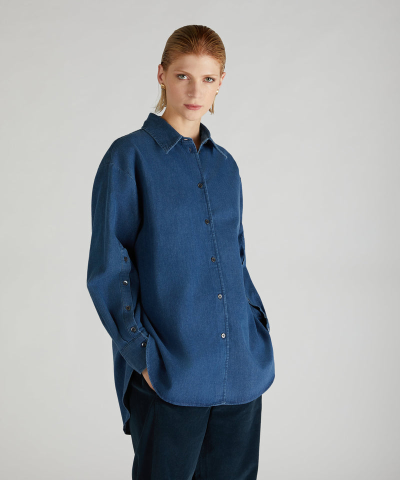 Slowear Camicia Regular Fit In Denim Di Cotone