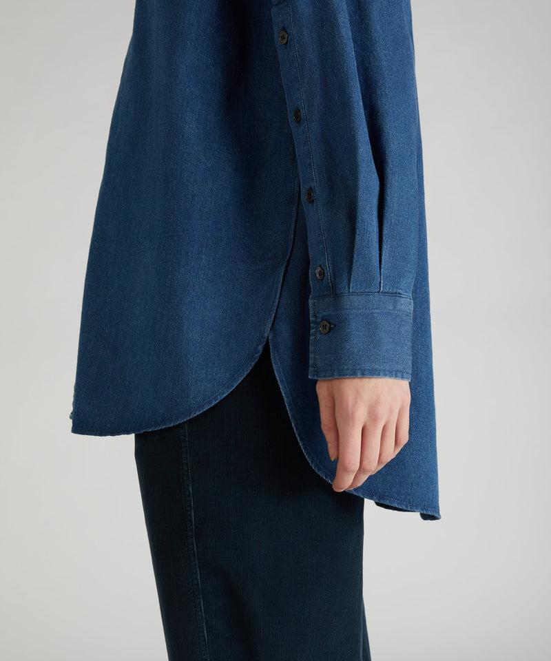 Slowear Camicia Regular Fit In Denim Di Cotone