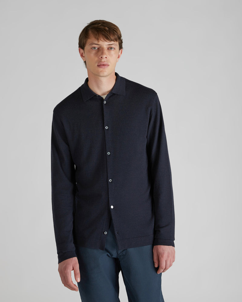 Slowear Camicia Slim Fit In Flexwool Certificato