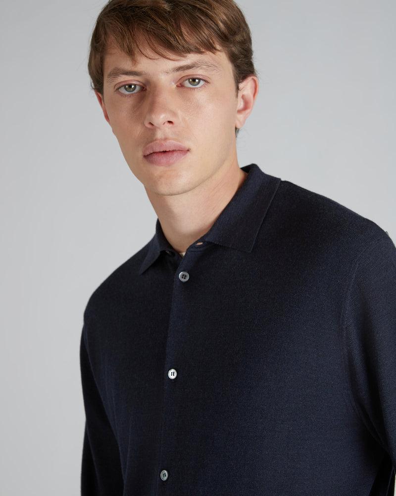 Slowear Camicia Slim Fit In Flexwool Certificato