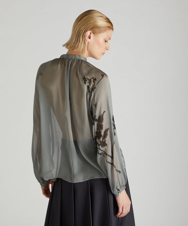 Slowear Camicia Wide Fit In Chiffon Di Seta