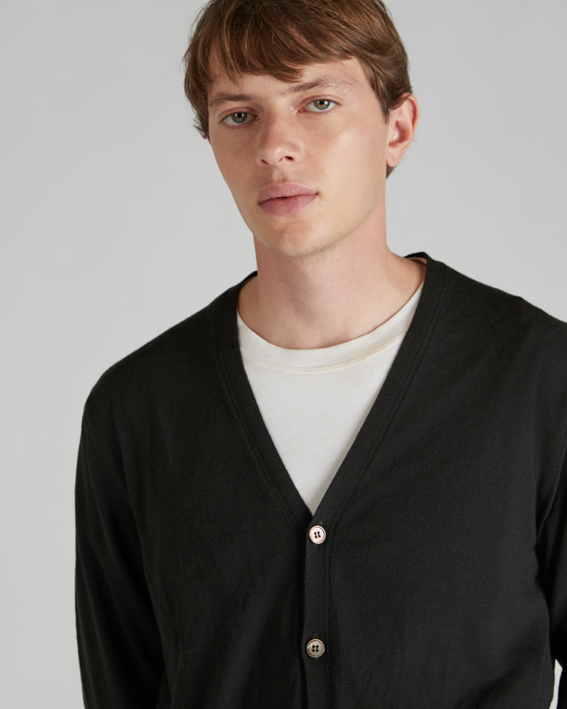 Slowear Cardigan Slim Fit In Flexwool Certificato