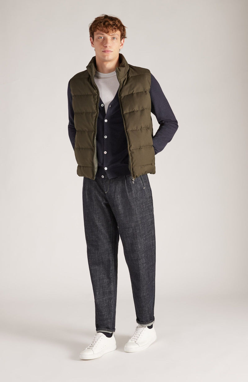 Slowear Cardigan Slim Fit In Flexwool Certificato