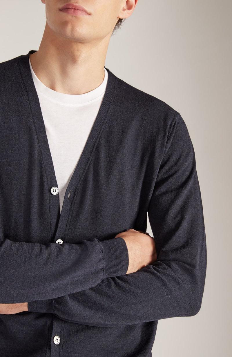 Slowear Cardigan Slim Fit In Flexwool Certificato