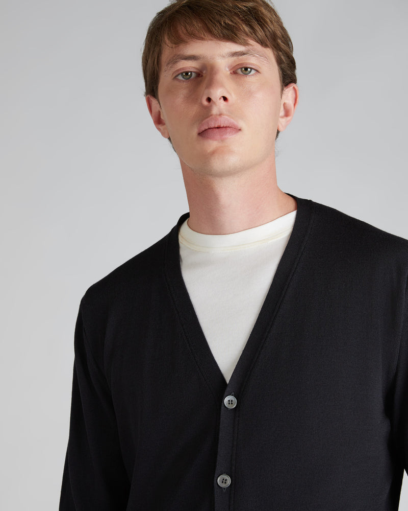 Slowear Cardigan Slim Fit In Flexwool Certificato