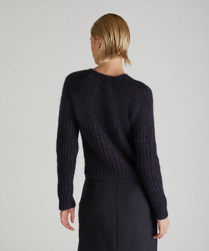 Slowear Cardigan Slim Fit In Mohair E Alpaca