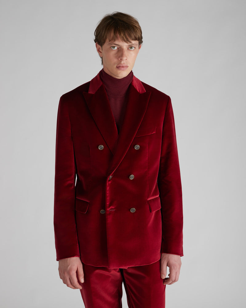 Slowear Giacca Doppiopetto Slim Fit In Velluto