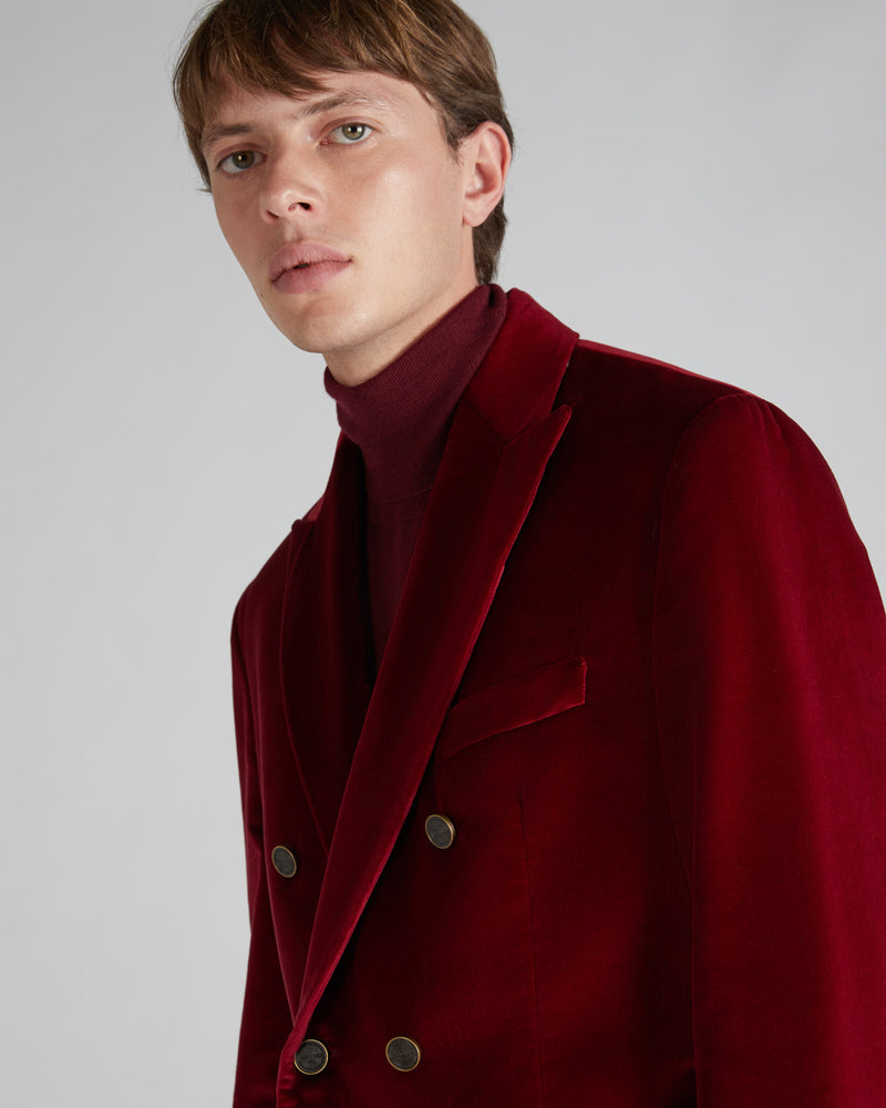 Slowear Giacca Doppiopetto Slim Fit In Velluto