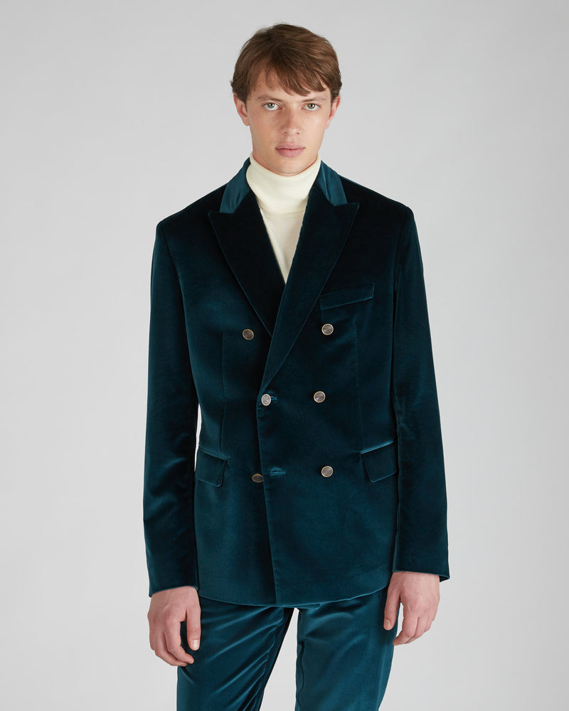 Slowear Giacca Doppiopetto Slim Fit In Velluto