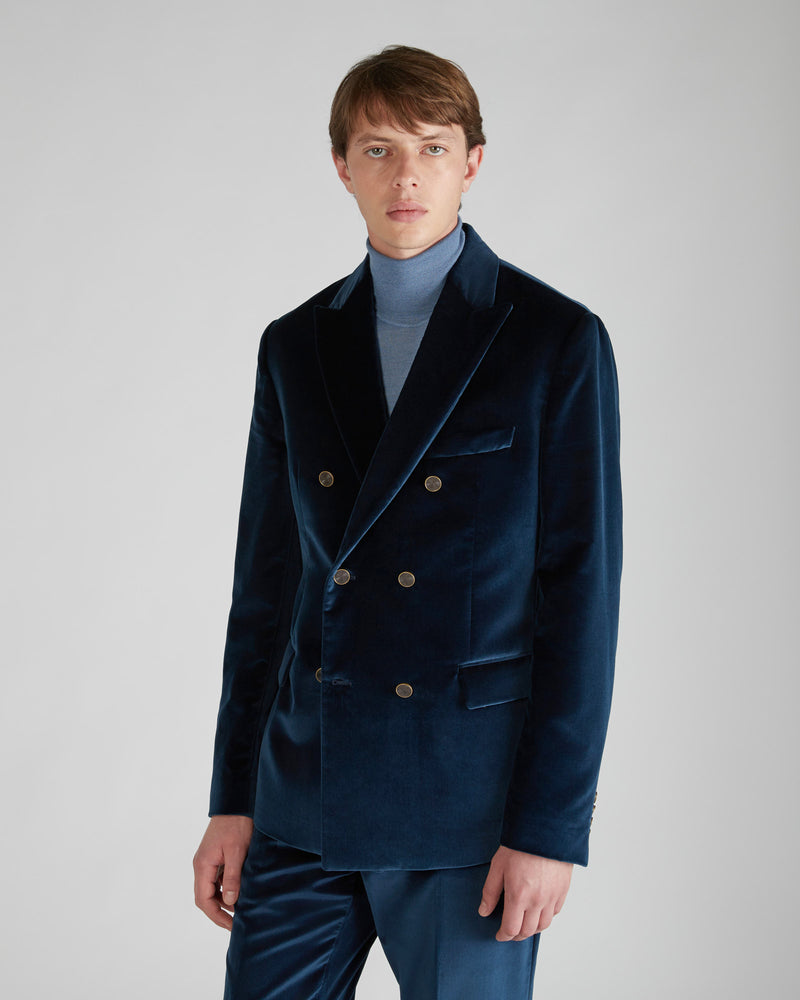 Slowear Giacca Doppiopetto Slim Fit In Velluto