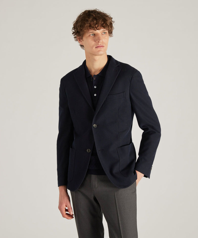 Slowear Giacca Slim Fit In Cotone Giro Inglese