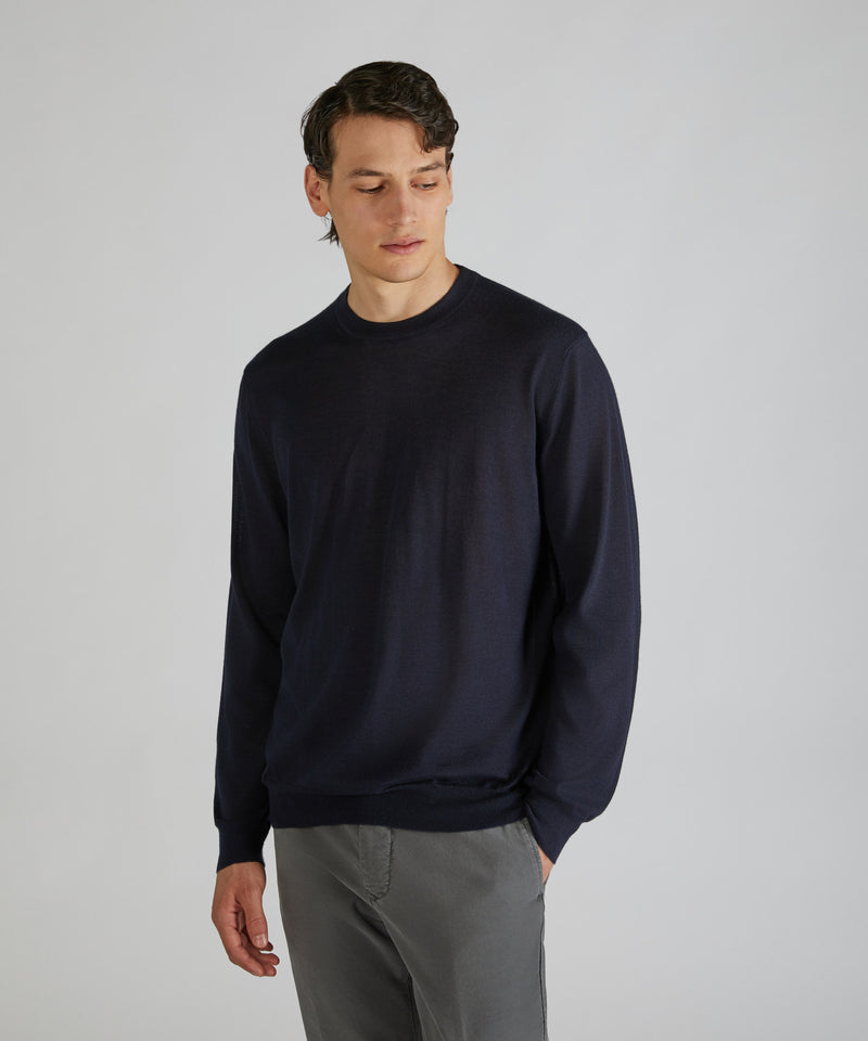 Slowear Girocollo Slim Fit In Cashmere E Seta