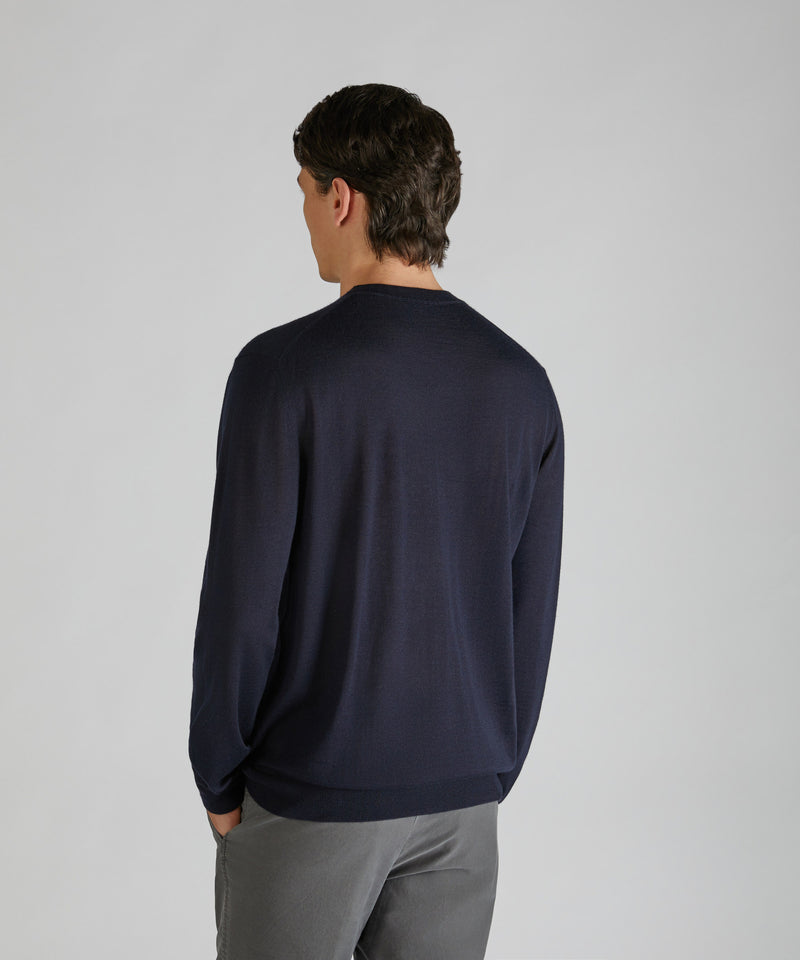 Slowear Girocollo Slim Fit In Cashmere E Seta