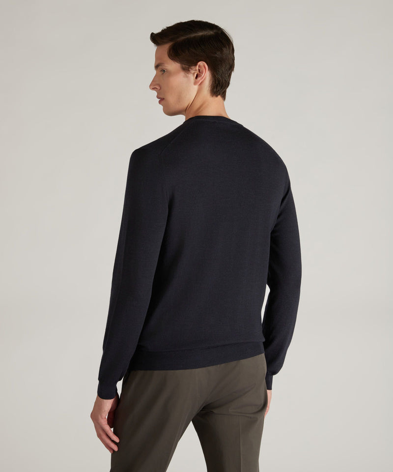 Slowear Girocollo Slim Fit In Flexwool Certificato