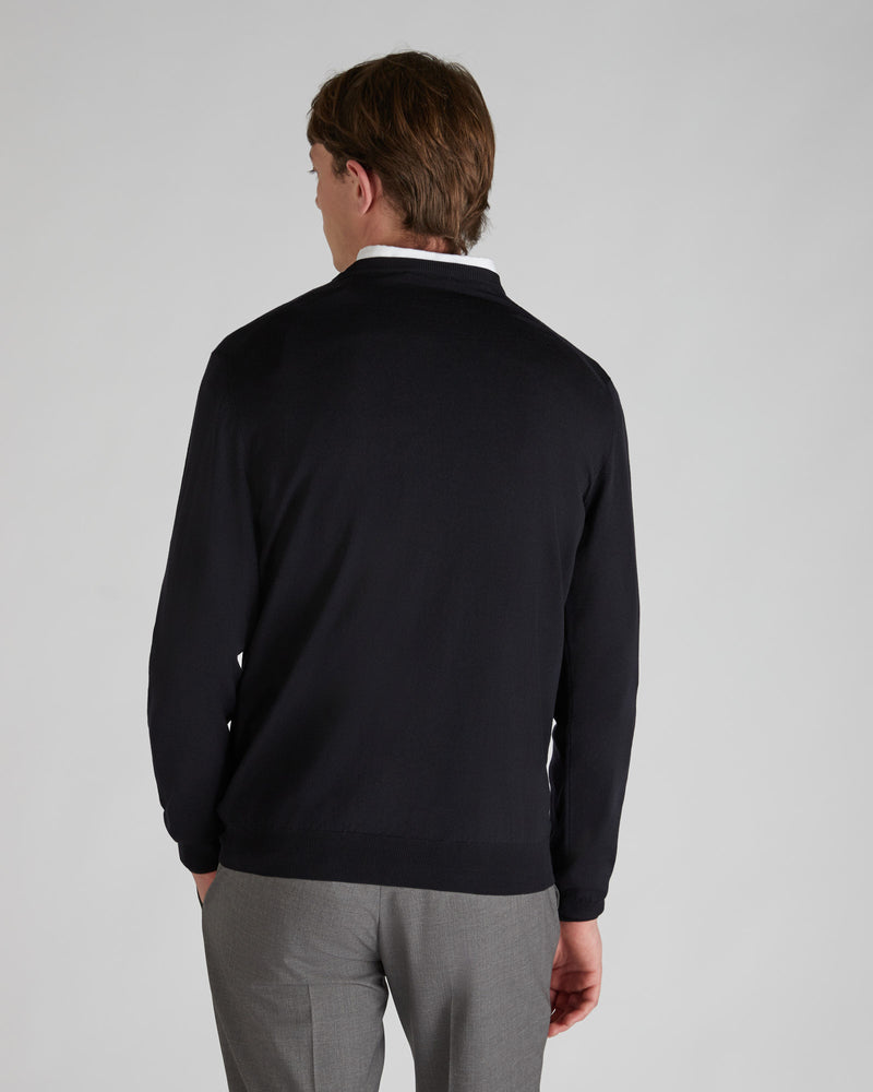 Slowear Girocollo Slim Fit In Flexwool Certificato